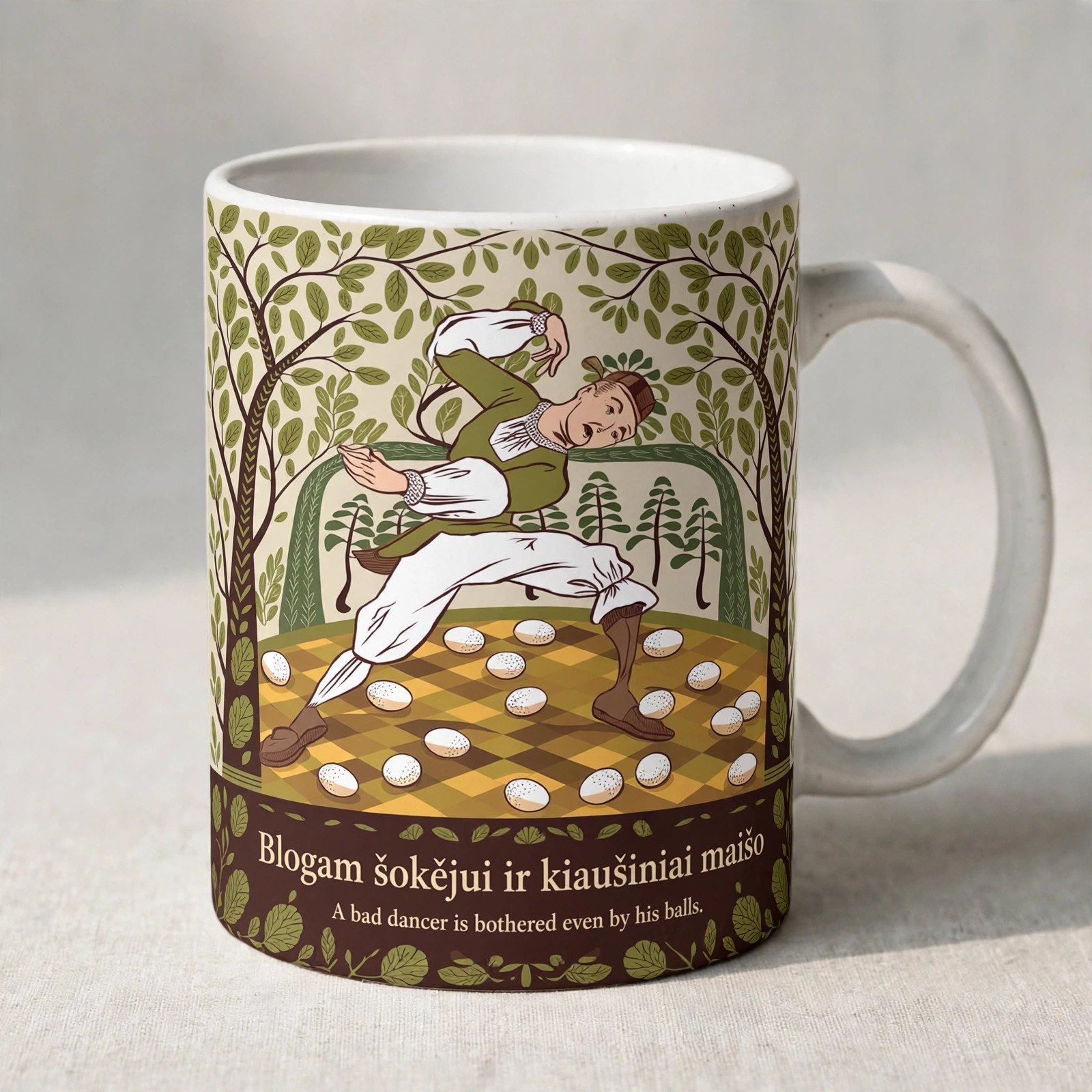 Blogam šokėjui ir kiaušiniai maišo